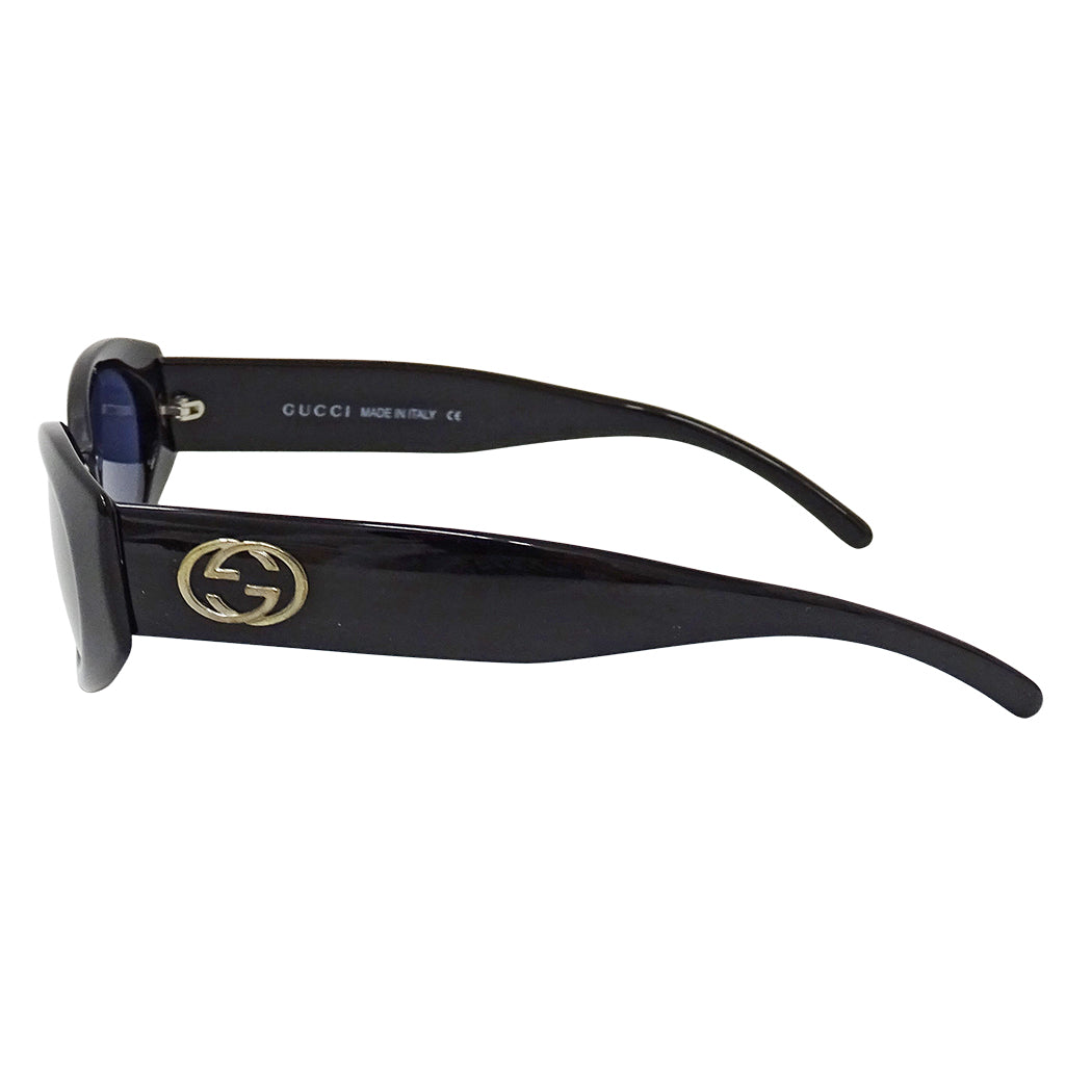GUCCI グッチ サングラス インターロッキングG ブラック ブルー GG2196 S レディース メンズ 【中古】