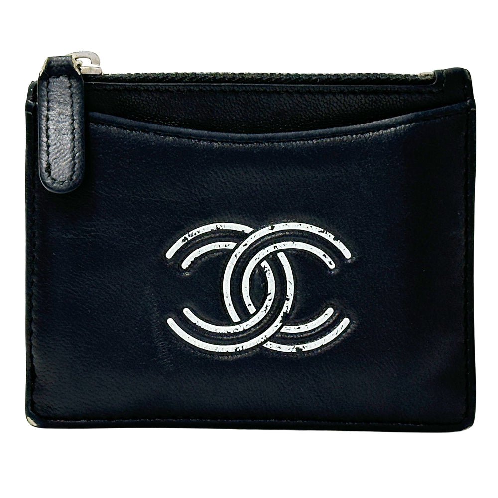 CHANEL シャネル コインケース ココマーク ブラック レザー レディース メンズ 【中古】
