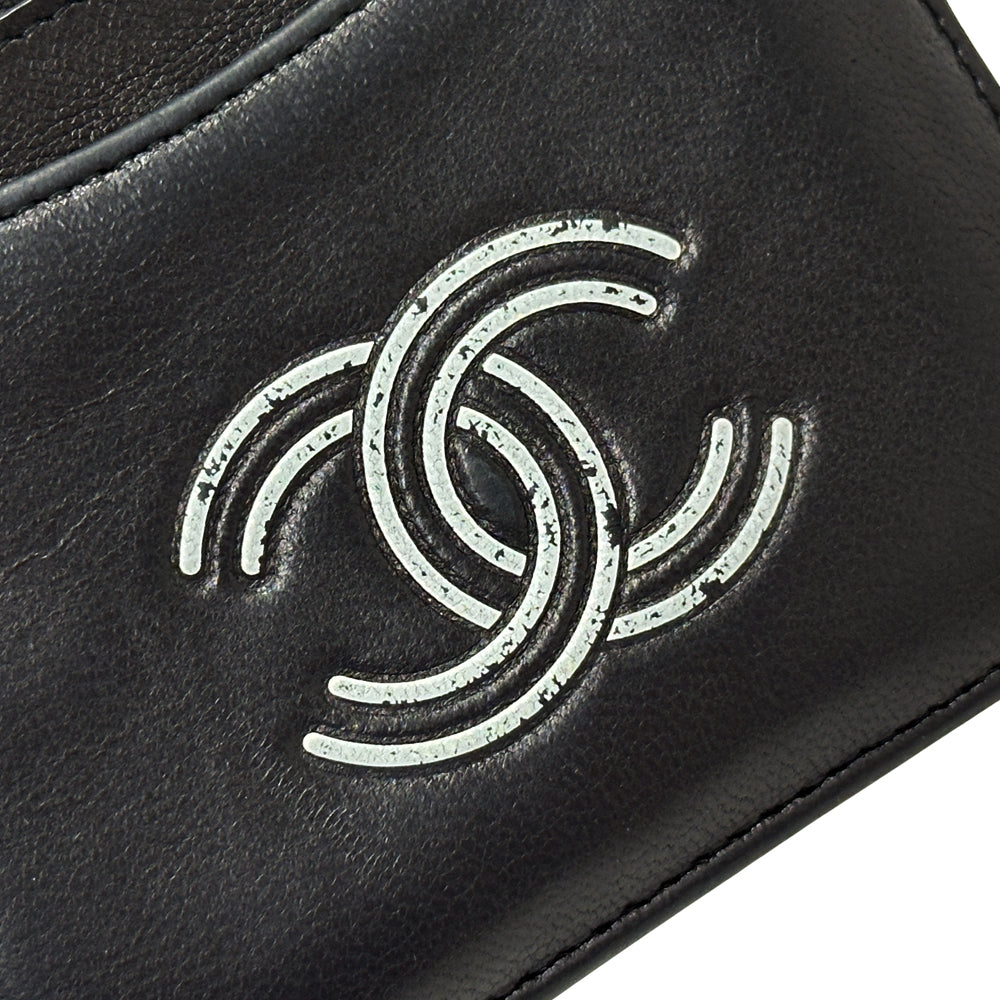 CHANEL シャネル コインケース ココマーク ブラック レザー レディース メンズ 【中古】