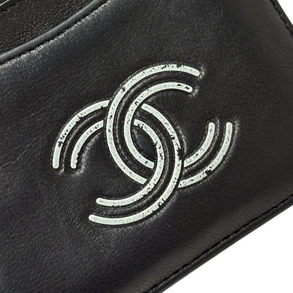 CHANEL シャネル コインケース ココマーク ブラック レザー レディース メンズ 【中古】