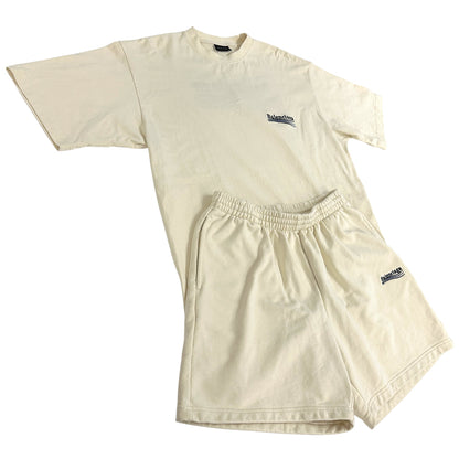 BALENCIAGA バレンシアガ 半袖Tシャツ ショートパンツ その他セット オフホワイト コットン メンズ 【中古】