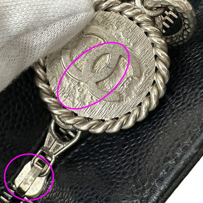 CHANEL シャネル 復刻トート トートバッグ ブラック シルバー金具 キャビアスキン レディース 【中古】