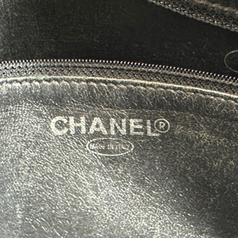 CHANEL シャネル 復刻トート トートバッグ ブラック シルバー金具 キャビアスキン レディース 【中古】