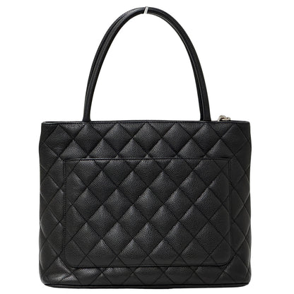 CHANEL シャネル 復刻トート トートバッグ ブラック シルバー金具 キャビアスキン レディース 【中古】