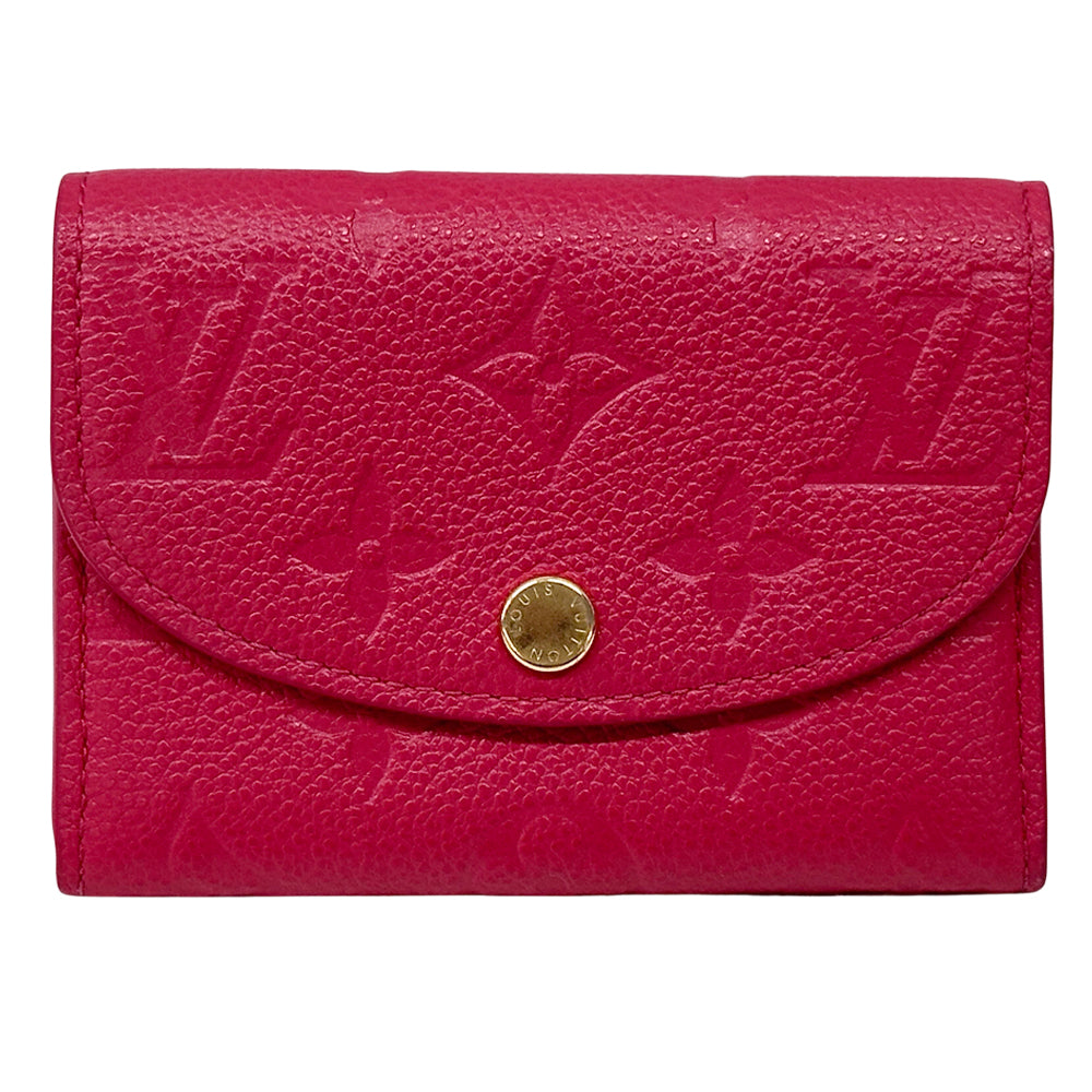 LOUIS VUITTON ルイ・ヴィトン ポルトモネ・ロザリ コインケース モノグラム アンプラント ローズポンディシェリ ピンク M81521 レディース 【中古】