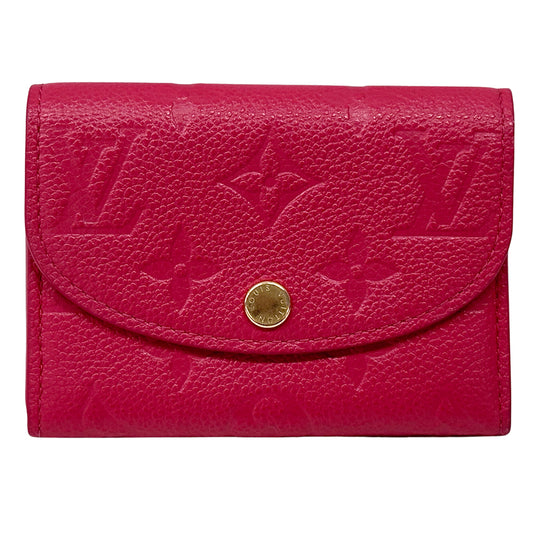 LOUIS VUITTON ルイ・ヴィトン ポルトモネ・ロザリ コインケース モノグラム アンプラント ローズポンディシェリ ピンク M81521 レディース 【中古】