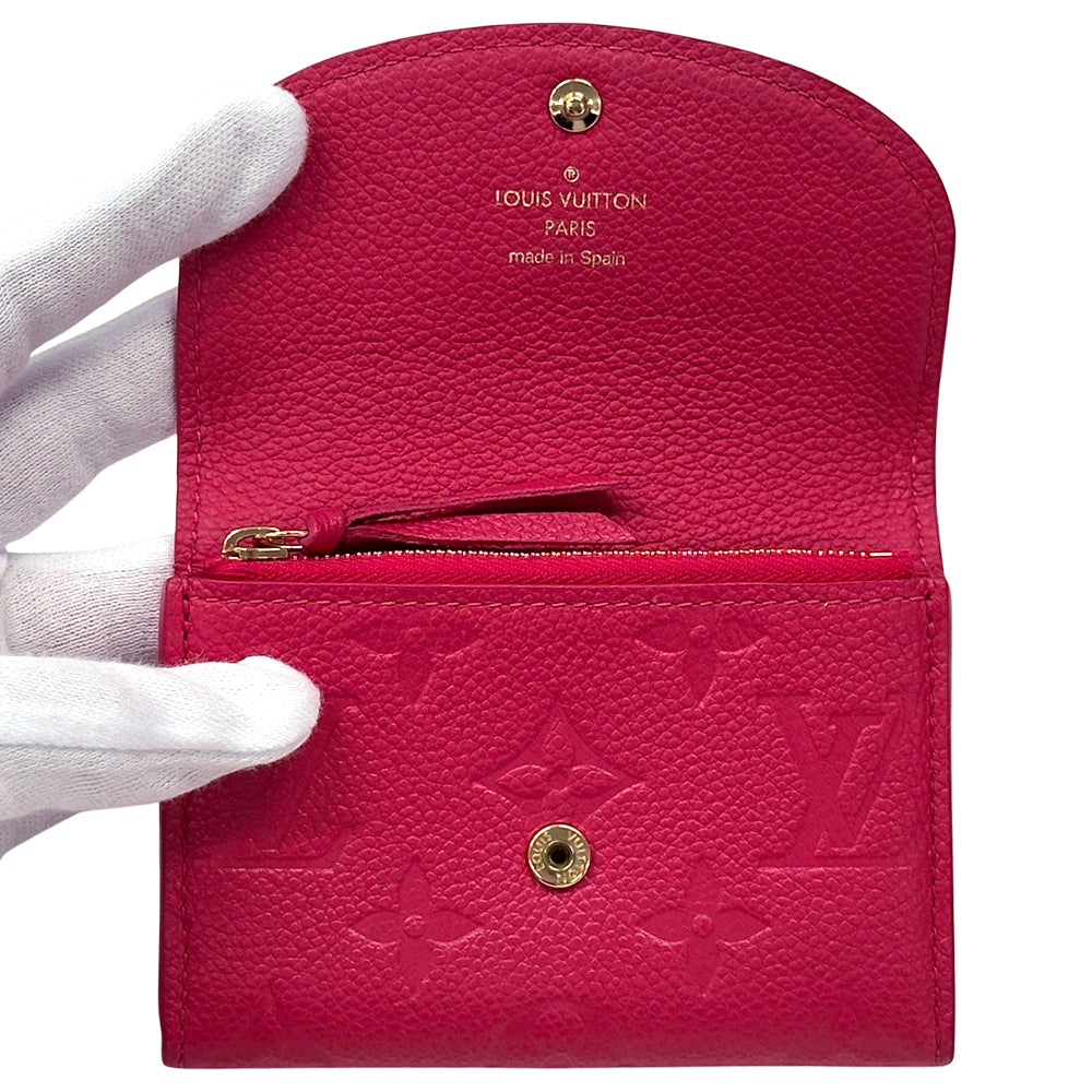 LOUIS VUITTON ルイ・ヴィトン ポルトモネ・ロザリ コインケース モノグラム アンプラント ローズポンディシェリ ピンク M81521 レディース 【中古】