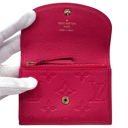 LOUIS VUITTON ルイ・ヴィトン ポルトモネ・ロザリ コインケース モノグラム アンプラント ローズポンディシェリ ピンク M81521 レディース 【中古】