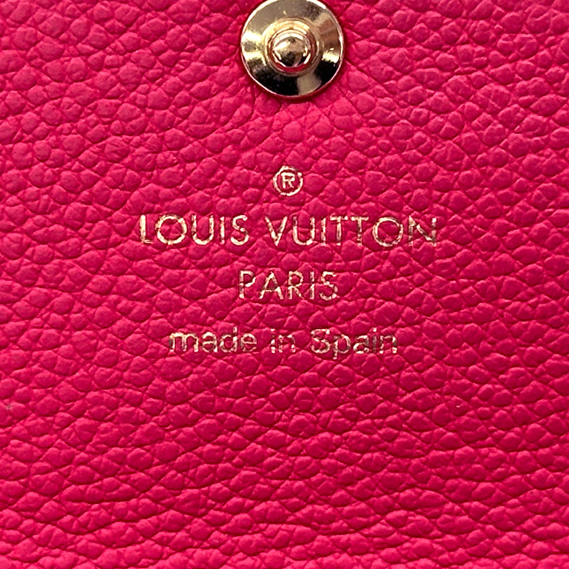 LOUIS VUITTON ルイ・ヴィトン ポルトモネ・ロザリ コインケース モノグラム アンプラント ローズポンディシェリ ピンク M81521 レディース 【中古】