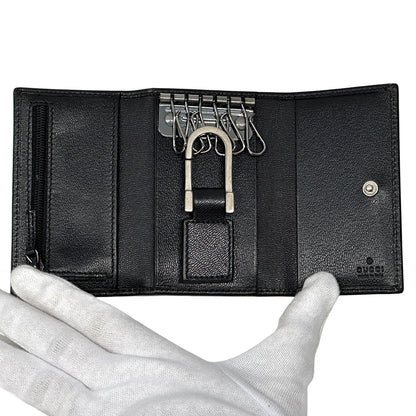 GUCCI グッチ キーケース ブラック 6連 033・1502 レザー メンズ 【中古】