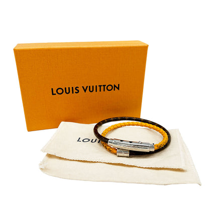 LOUIS VUITTON ルイ・ヴィトン ブレスレット・LVダブルスピン ブレスレット モノグラムヘリテージ サフラン レディース メンズ 【中古】