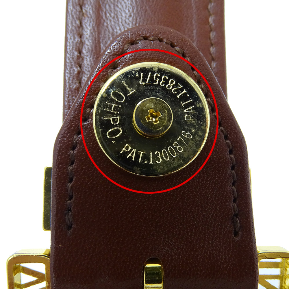 Valentino Garavani ヴァレンティノ・ガラヴァーニ ハンドバッグ ブラウン レザー レディース 【中古】