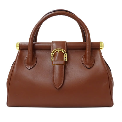 Valentino Garavani ヴァレンティノ・ガラヴァーニ ハンドバッグ ブラウン レザー レディース 【中古】