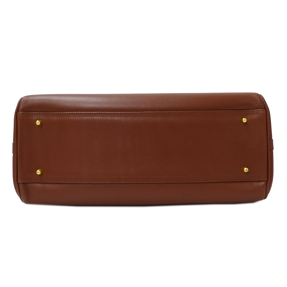 Valentino Garavani ヴァレンティノ・ガラヴァーニ ハンドバッグ ブラウン レザー レディース 【中古】