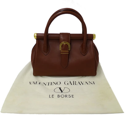 Valentino Garavani ヴァレンティノ・ガラヴァーニ ハンドバッグ ブラウン レザー レディース 【中古】