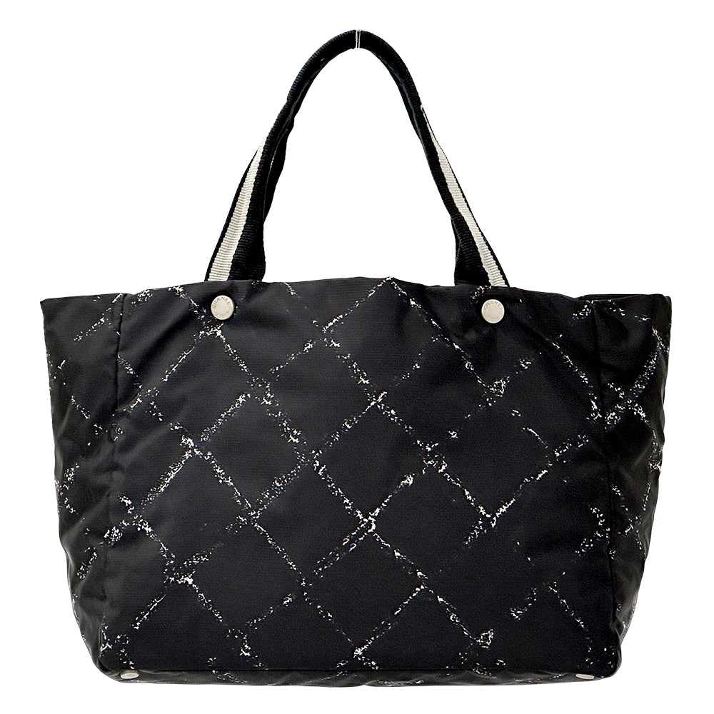 CHANEL シャネル トートバッグ 旧トラベルライン トートMM ブラック ナイロン レディース 【中古】