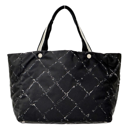 CHANEL シャネル トートバッグ 旧トラベルライン トートMM ブラック ナイロン レディース 【中古】