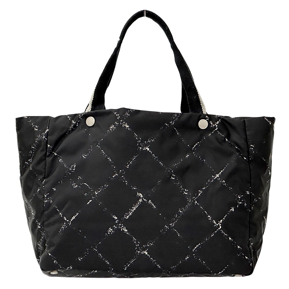 CHANEL シャネル トートバッグ 旧トラベルライン トートMM ブラック ナイロン レディース 【中古】
