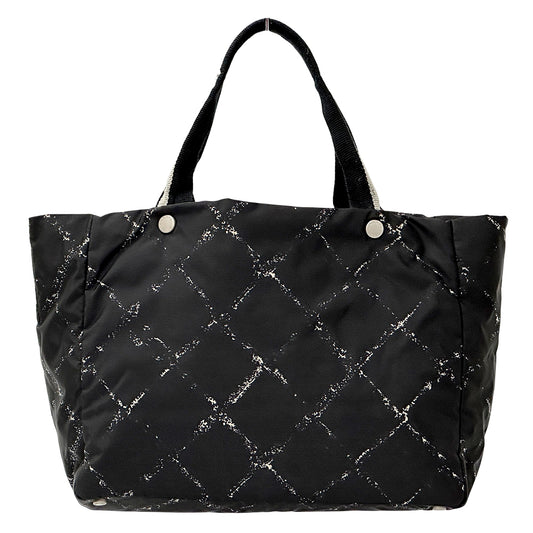 CHANEL シャネル トートバッグ 旧トラベルライン トートMM ブラック ナイロン レディース 【中古】