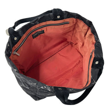 CHANEL シャネル トートバッグ 旧トラベルライン トートMM ブラック ナイロン レディース 【中古】