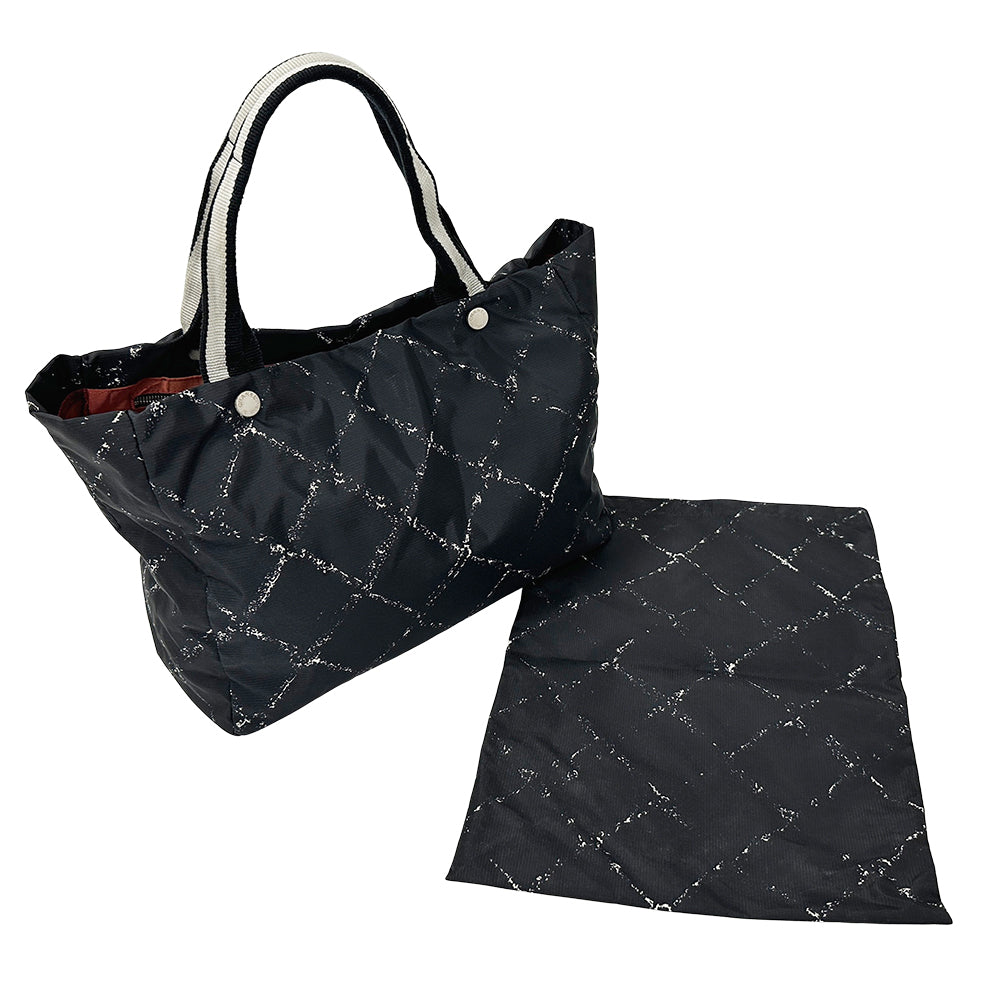 CHANEL シャネル トートバッグ 旧トラベルライン トートMM ブラック ナイロン レディース 【中古】