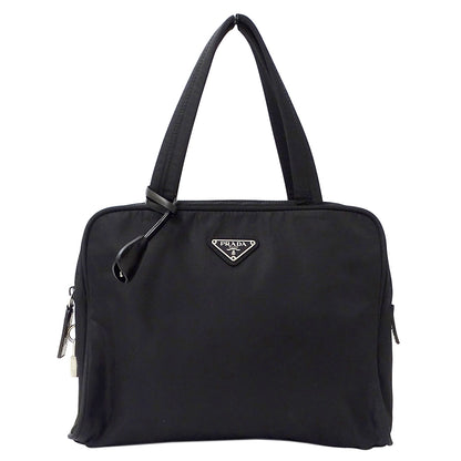 PRADA プラダ ハンドバッグ ブラック ナイロン レディース 【中古】