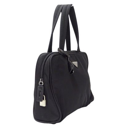 PRADA プラダ ハンドバッグ ブラック ナイロン レディース 【中古】