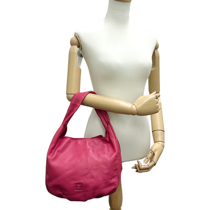 LOEWE ロエベ ヴィエント30 ショルダーバッグ ピンク レザー レディース 【中古】