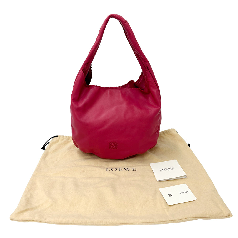 LOEWE ロエベ ヴィエント30 ショルダーバッグ ピンク レザー レディース 【中古】