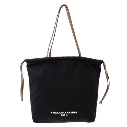Stella McCartney ステラ・マッカートニー トートバッグ ブラック キャンバス レディース 【中古】