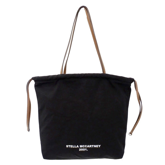 Stella McCartney ステラ・マッカートニー トートバッグ ブラック キャンバス レディース 【中古】