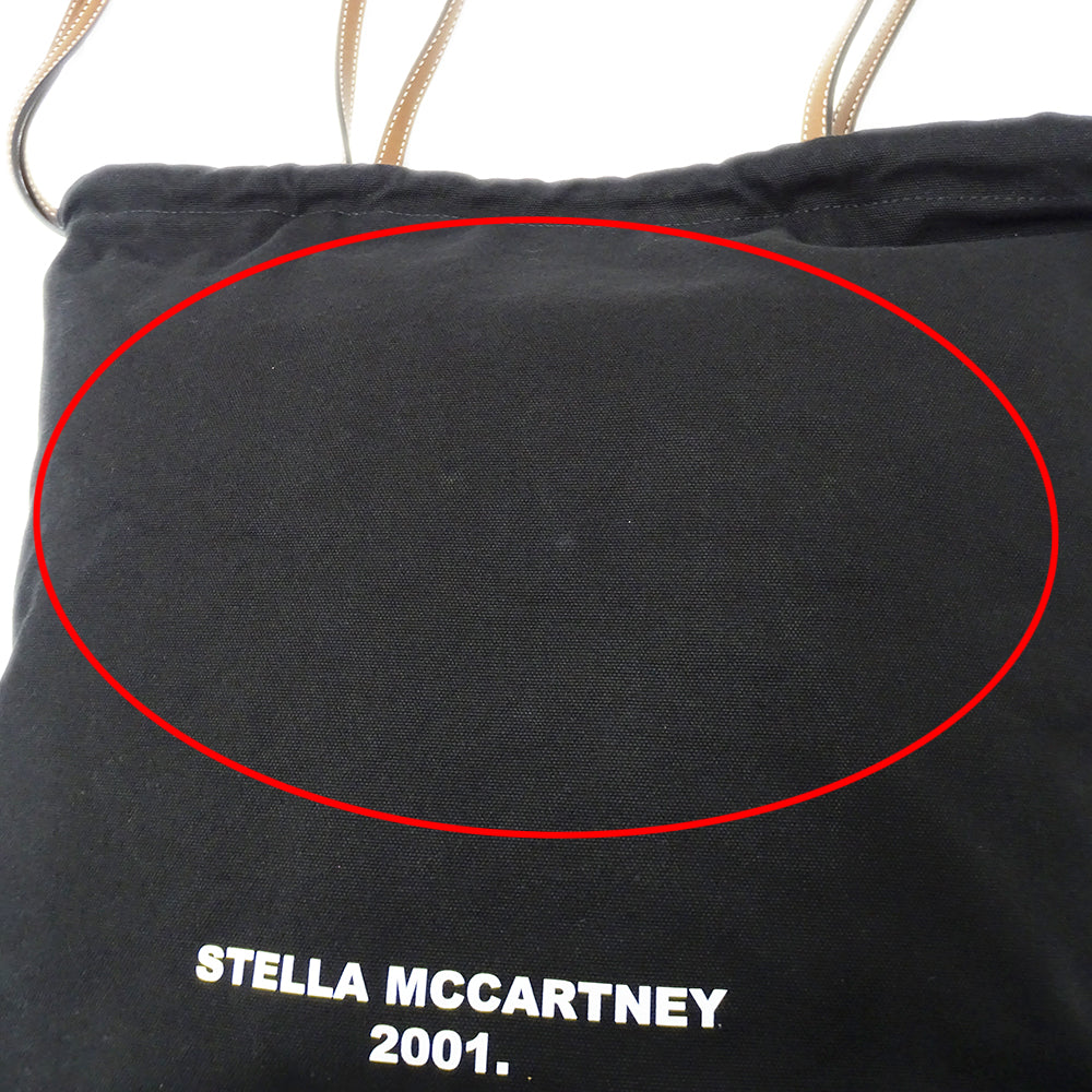 Stella McCartney ステラ・マッカートニー トートバッグ ブラック キャンバス レディース 【中古】
