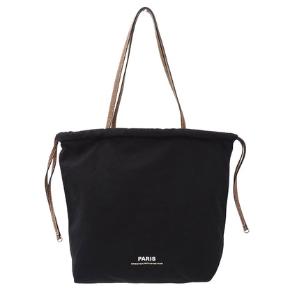 Stella McCartney ステラ・マッカートニー トートバッグ ブラック キャンバス レディース 【中古】