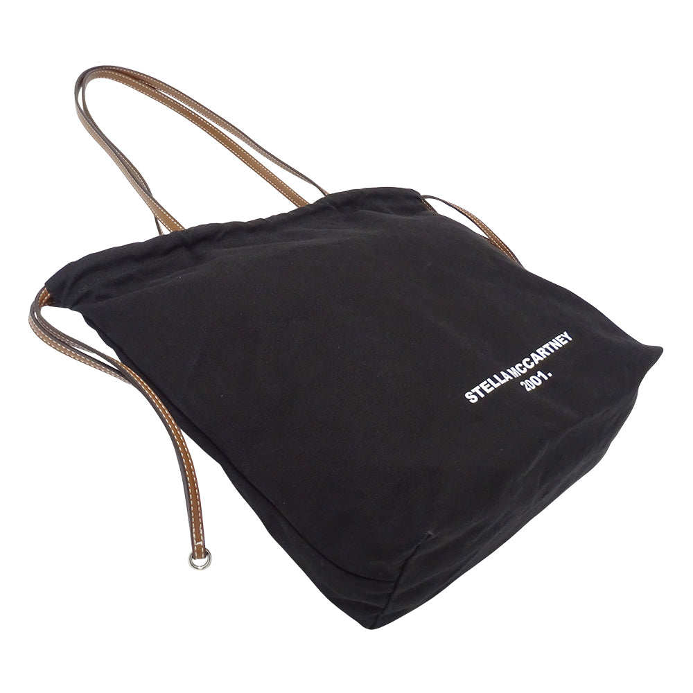 Stella McCartney ステラ・マッカートニー トートバッグ ブラック キャンバス レディース 【中古】