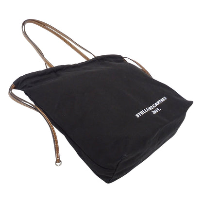 Stella McCartney ステラ・マッカートニー トートバッグ ブラック キャンバス レディース 【中古】
