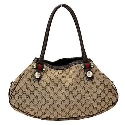 GUCCI グッチ トートバッグ シェリー ベージュ ブラウン 232971 GGキャンバス レディース 【中古】