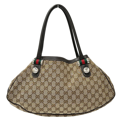 GUCCI グッチ トートバッグ シェリー ベージュ ブラウン 232971 GGキャンバス レディース 【中古】