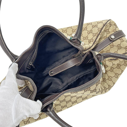GUCCI グッチ トートバッグ シェリー ベージュ ブラウン 232971 GGキャンバス レディース 【中古】