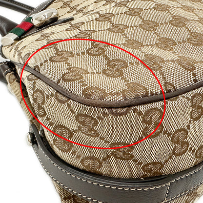GUCCI グッチ トートバッグ シェリー ベージュ ブラウン 232971 GGキャンバス レディース 【中古】