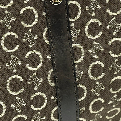 CELINE セリーヌ ハンドバッグ Cブラゾン ブラウン キャンバス レディース 【中古】