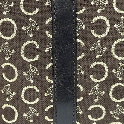 CELINE セリーヌ ハンドバッグ Cブラゾン ブラウン キャンバス レディース 【中古】