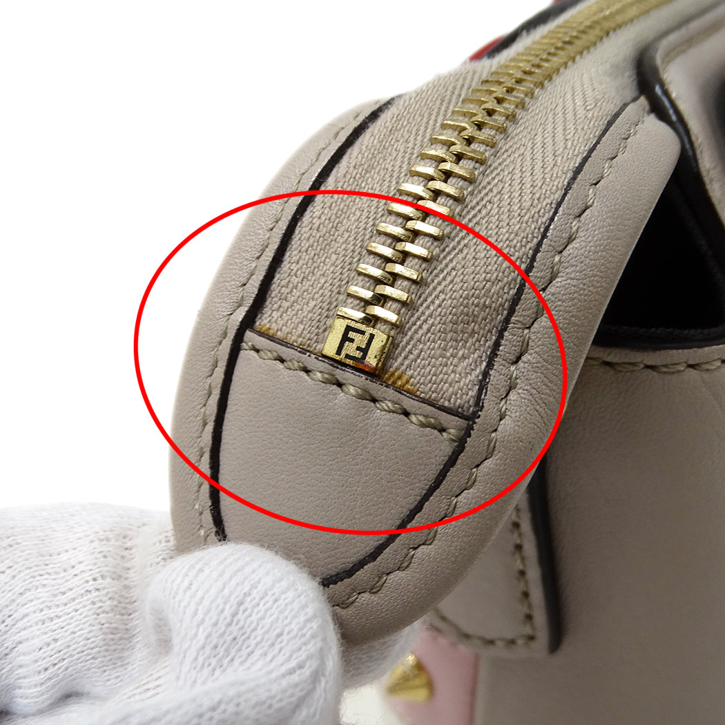 FENDI フェンディ バイザウェイ ミディアム バグズアイ 2wayバッグ グレージュ 8BL124 レザー レディース 【中古】