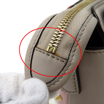 FENDI フェンディ バイザウェイ ミディアム バグズアイ 2wayバッグ グレージュ 8BL124 レザー レディース 【中古】