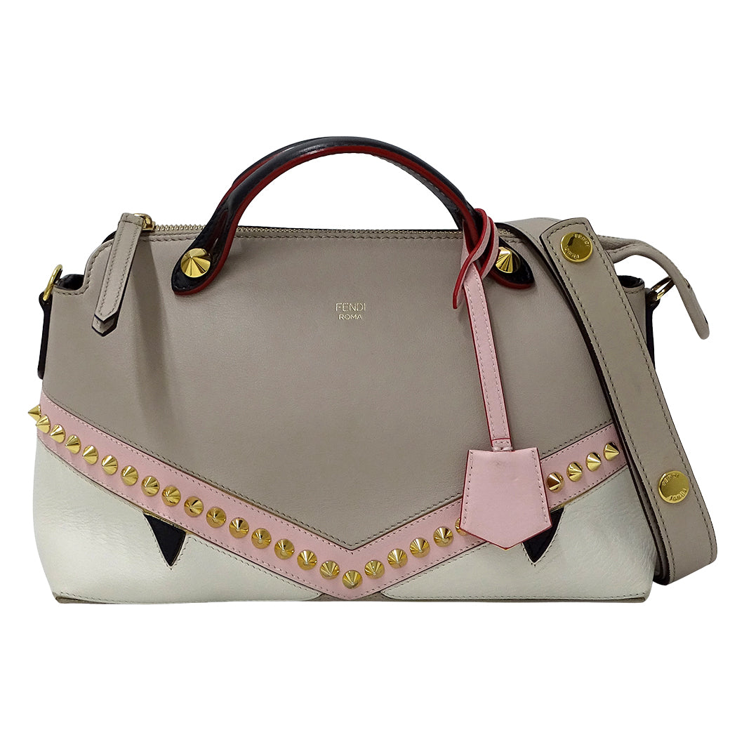 FENDI フェンディ バイザウェイ ミディアム バグズアイ 2wayバッグ グレージュ 8BL124 レザー レディース 【中古】