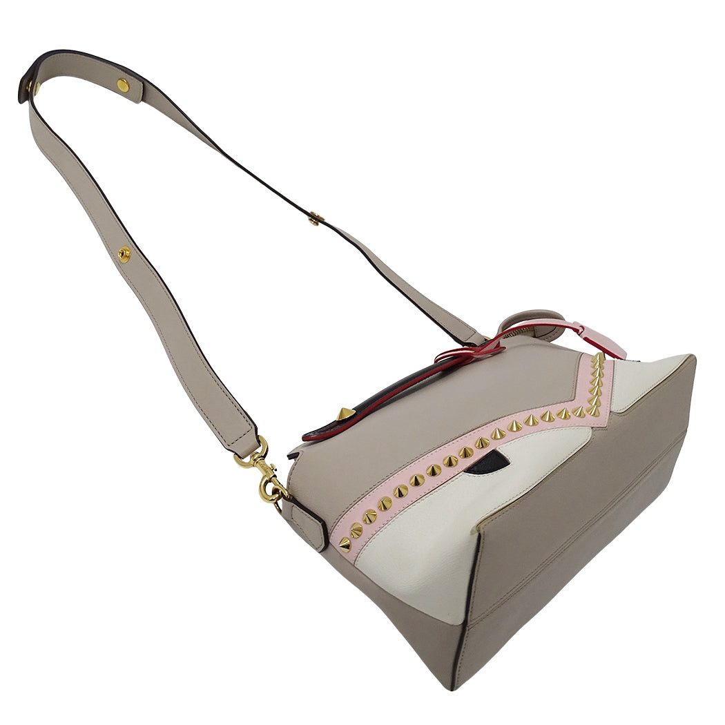 FENDI フェンディ バイザウェイ ミディアム バグズアイ 2wayバッグ グレージュ 8BL124 レザー レディース 【中古】