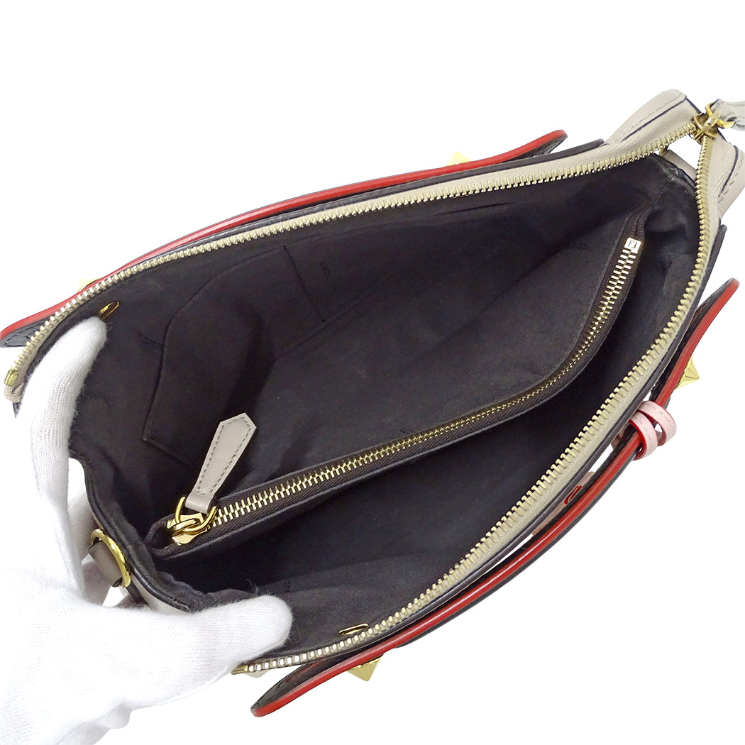 FENDI フェンディ バイザウェイ ミディアム バグズアイ 2wayバッグ グレージュ 8BL124 レザー レディース 【中古】
