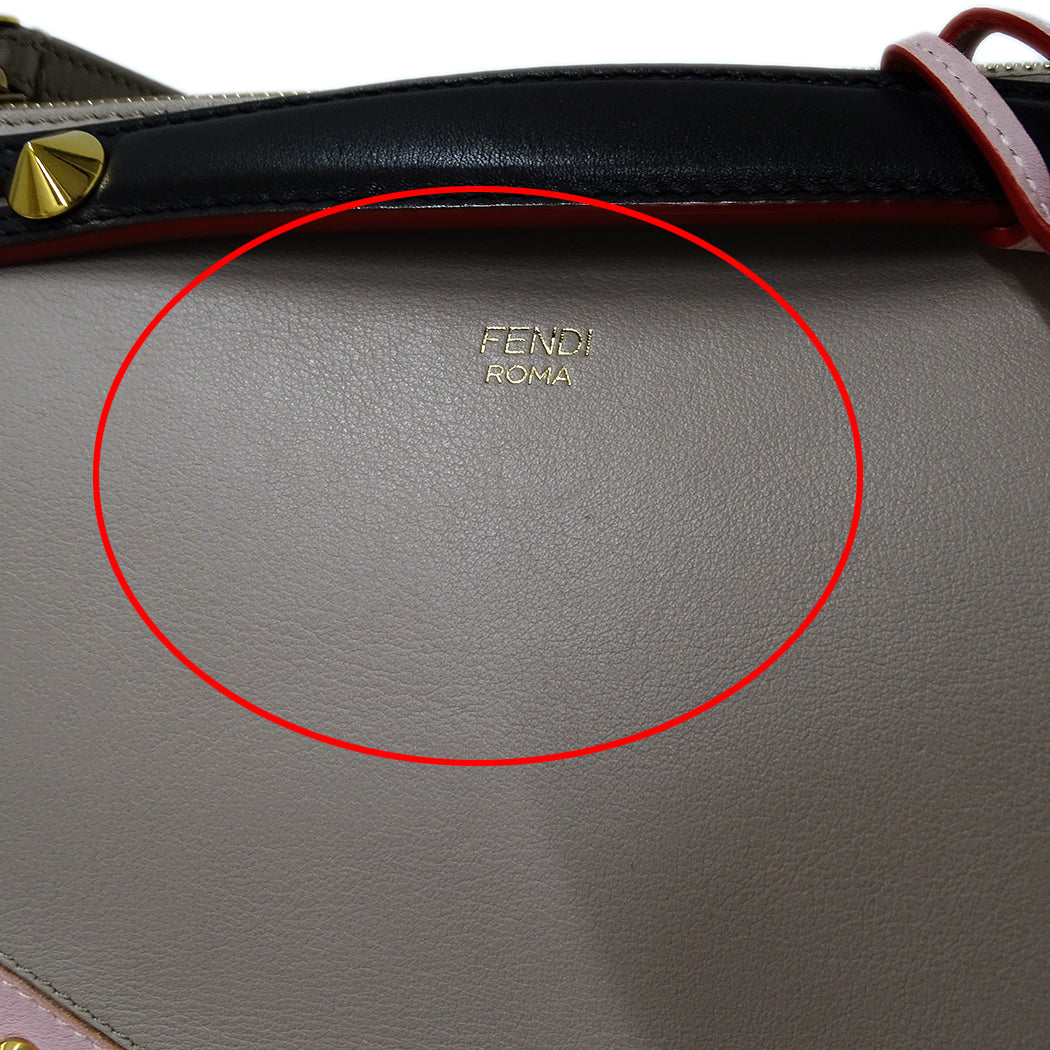 FENDI フェンディ バイザウェイ ミディアム バグズアイ 2wayバッグ グレージュ 8BL124 レザー レディース 【中古】