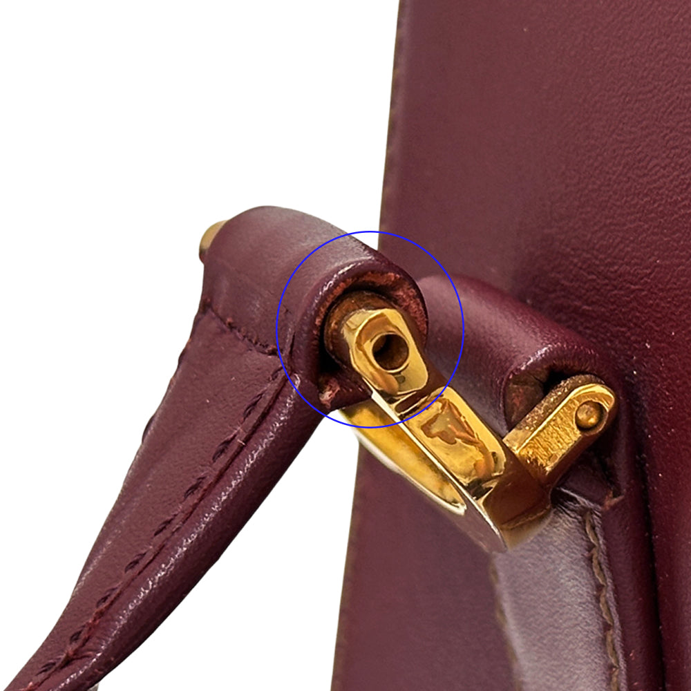 Cartier カルティエ ショルダーバッグ チューリップバッグ マスト ボルドー レザー レディース 【中古】