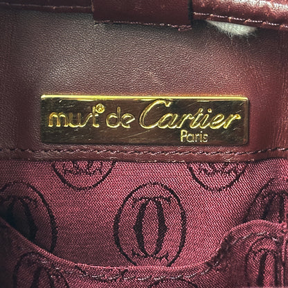 Cartier カルティエ ショルダーバッグ チューリップバッグ マスト ボルドー レザー レディース 【中古】