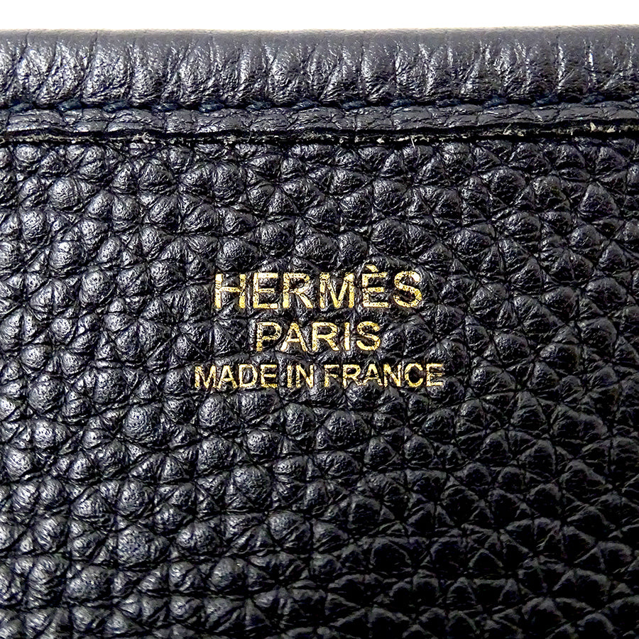 HERMES エルメス エブリン 2 PM ショルダーバッグ ブラック ゴールド金具 トリヨンクレマンス レディース 【中古】